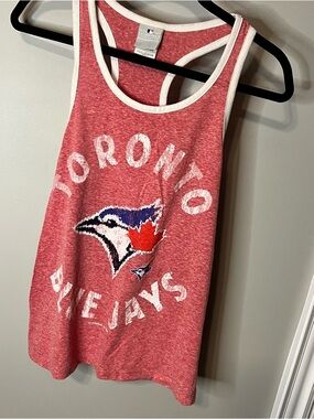 Majestic Red Toronto Blue Jays Tank with White Trim
